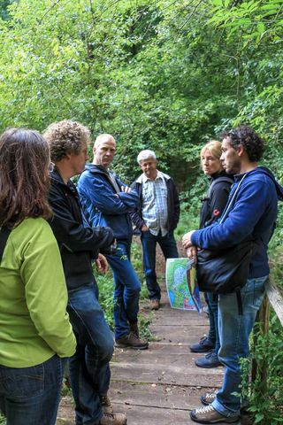 Zwischenstopp am Ablauf des Dagowsees.